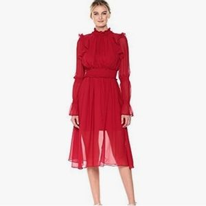 Adelyn Rae Natalia Chiffon Midi Dress NWT